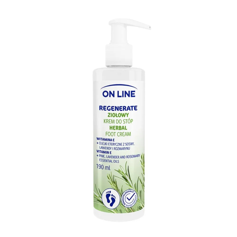 On Line Herbal Foot Cream Regenerate 190ml - Kosmetika