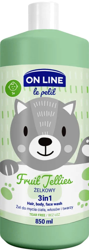 ON LINE Le Petit Baby 3-in-1 Gel kūno plaukų ir veido plovimui - 850 ml - Kosmetika