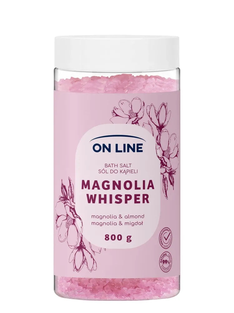 ON LINE Magnolia Whisper bath salt 800 g - Kosmetika