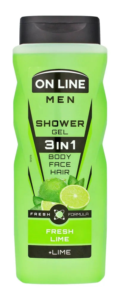 On Line Men 3in1 Gaivus Kalkių Dušo Gelis Vyrams 410ml - Kosmetika