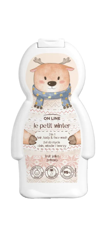 ON LINE Renifer 3-in-1 gel for washing the body hair and face 350 ml - Higiena