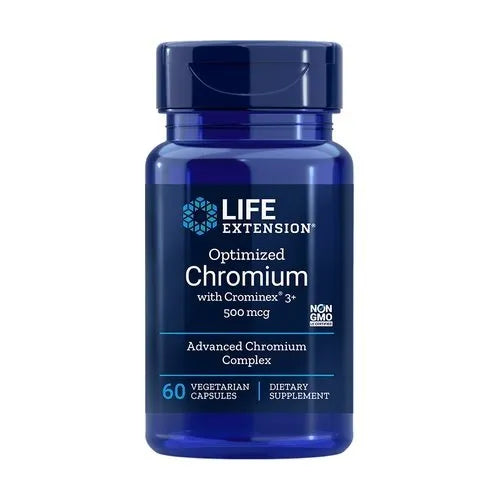 Optimized Chromium with Crominex 3+ 500mcg - 60 vcaps - Life Extension - Papildai