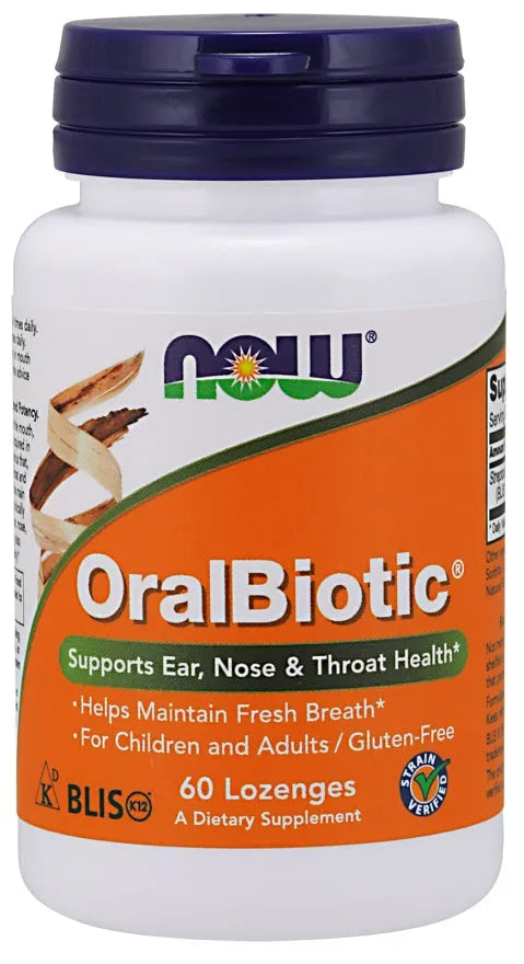 OralBiotic - 60 lozenges - NOW Foods - Papildai