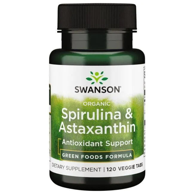 Organic Spirulina & Astaxanthin - N120 - Swanson - Papildai