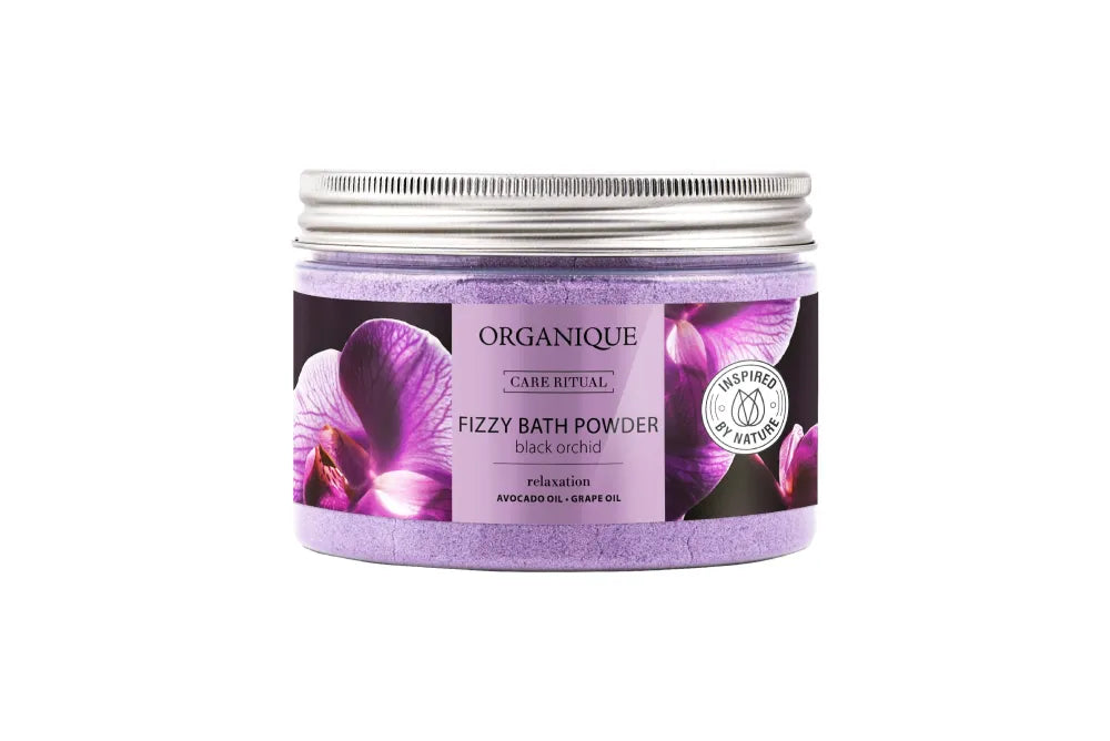ORGANIQUE Black Orchid Putojantis vonios milteliai 450 g - Kosmetika