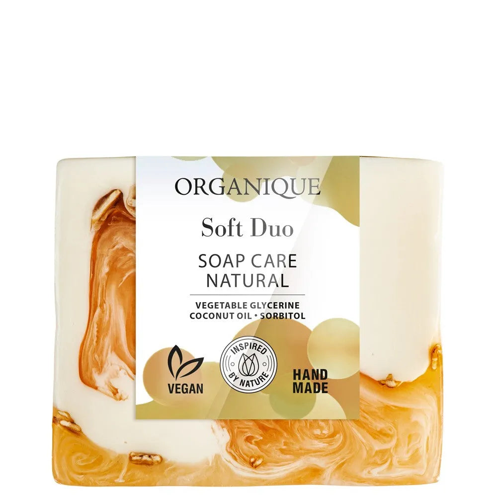 ORGANIQUE Naturally caring Soft Duo soap 100g Natūraliai rūpestingas minkštas dušo muilas - Kosmetika
