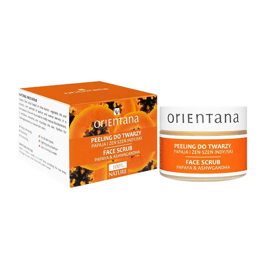 Orientana Veido Šveitiklis PAPAYA-INDIAN GINSENG 50g - Kosmetika