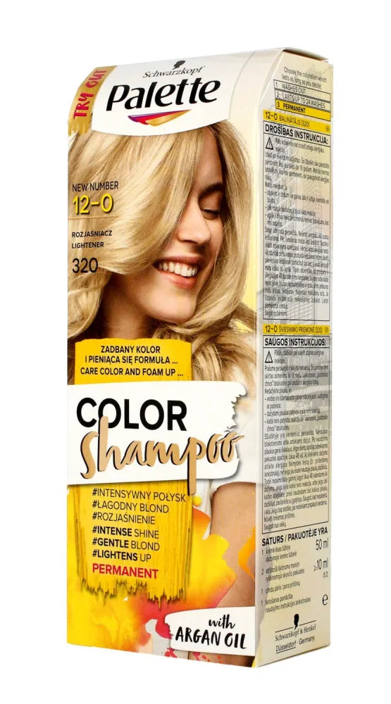 Palette Color Shampoo Dažantis šampūnas Nr. 12-0 (320) Šviesinantis 1 vnt. - Kosmetika
