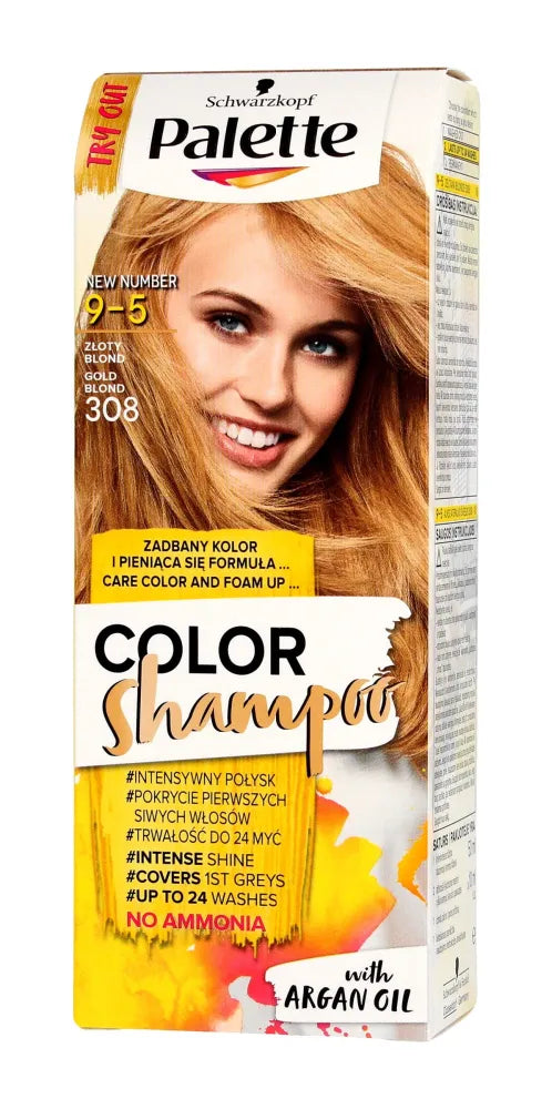 Palette Color Shampoo Dažantis šampūnas Nr. 308 Auksinis šviesus 1 vnt. - Kosmetika