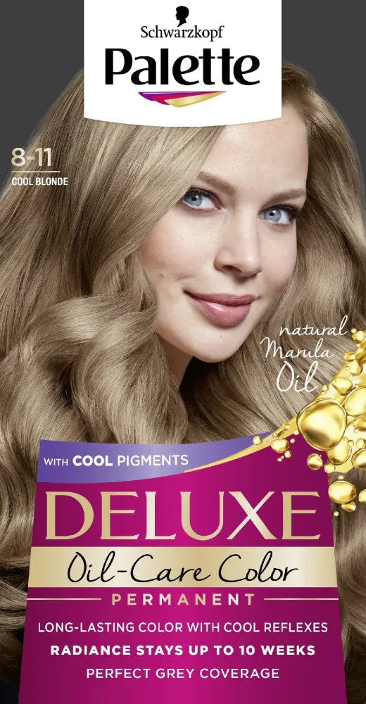 Palette Deluxe Permanent Hair Color Nr. 8-11 Šaltas šviesus 1op. - Kosmetika