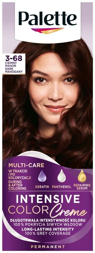 Palette Intensive Color Creme Coloring Cream No. 3-68 (R2) - tamsus mahagonas 1 vnt. - Kosmetika