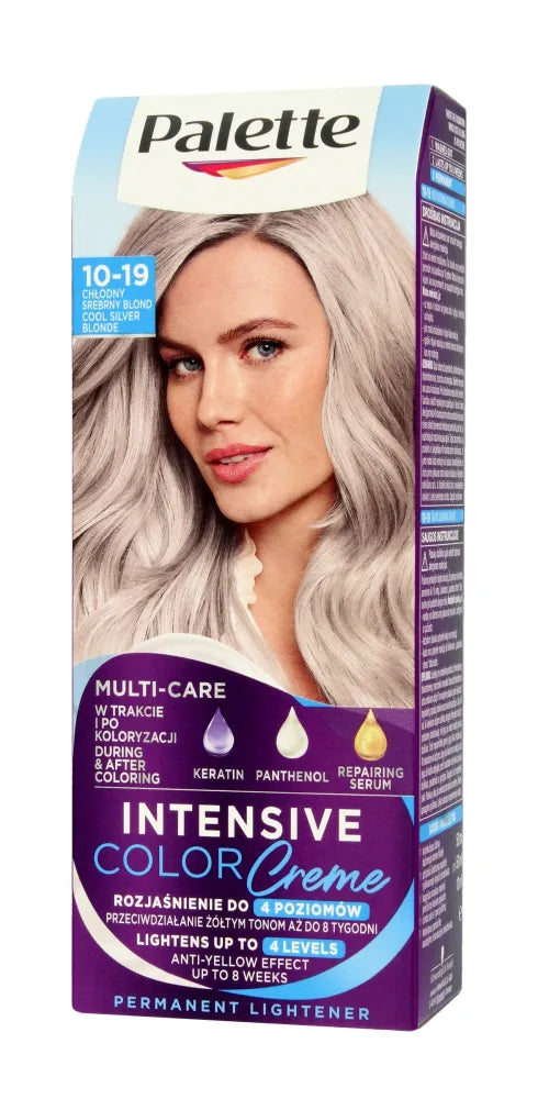Palette Intensive Color Creme Multi Care Coloring Cream Nr. 10-19 Šaltas sidabrinis šviesus 1 vnt. - Kosmetika