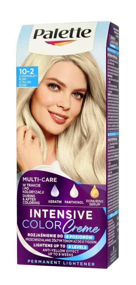 Palette Intensive Color Creme Multi Care Coloring Cream Nr. 10-2 Pelenų šviesiaplaukė 1op. - Kosmetika