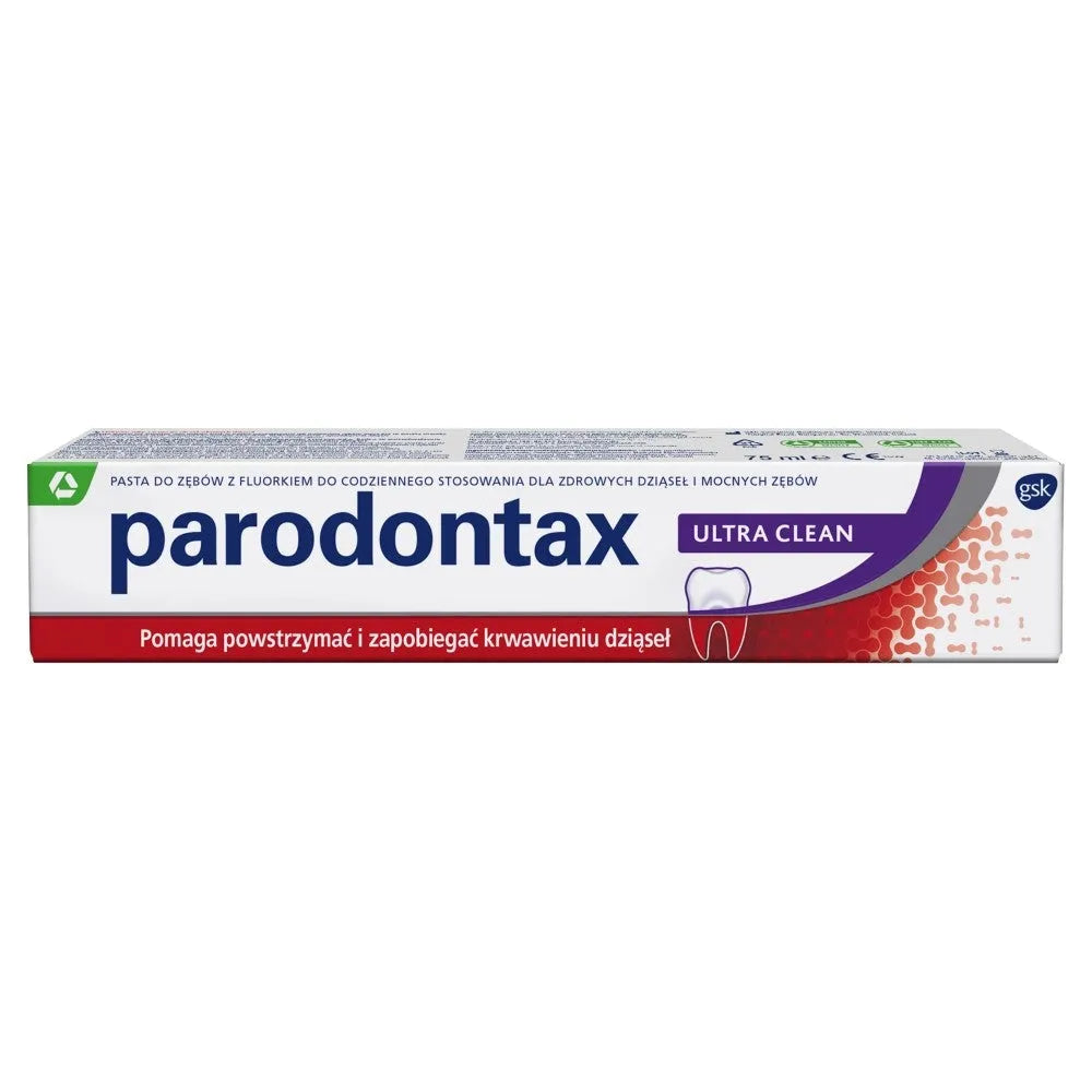 PARODONTAX Ultra Clean Toothpaste with fluoride for bleeding gums 75 ml dantenų kraujavimui - Kosmetika