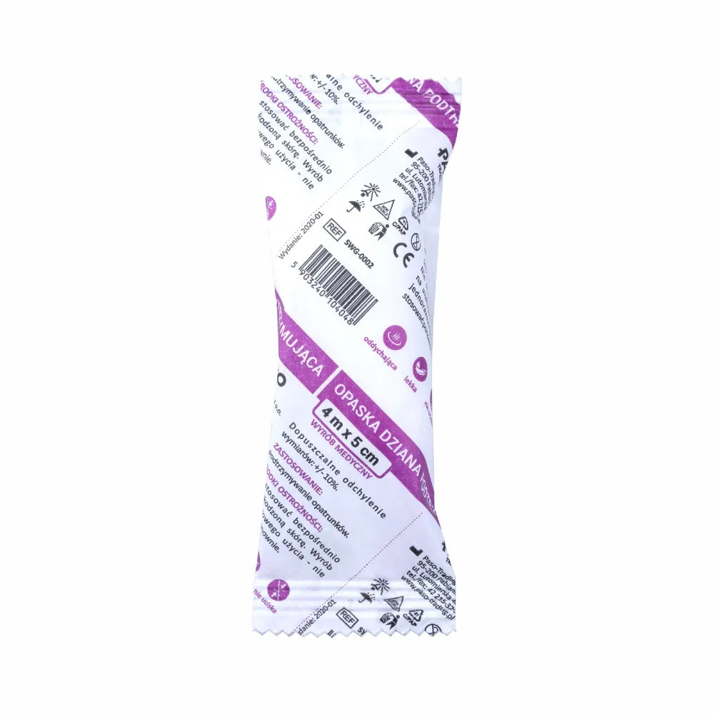 PASOCARE Megztas atraminis diržas 4m x 5cm 1 vnt. - Medicinos ir slaugos prekės