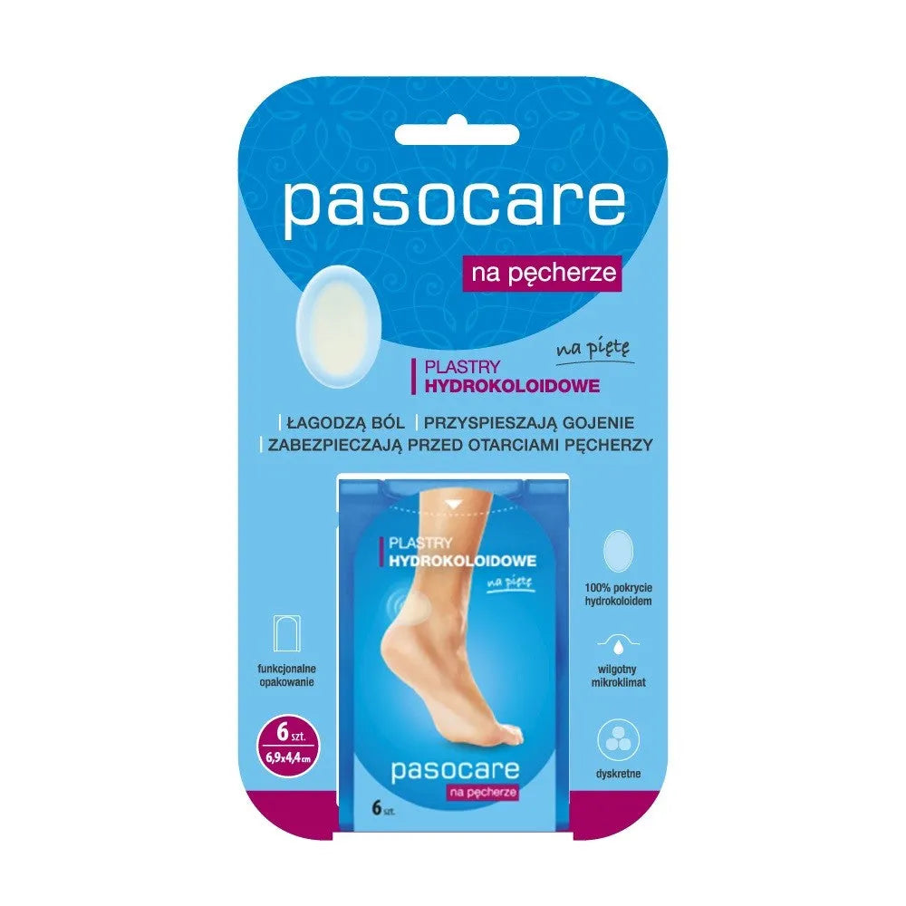 PASOCARE Specialist Plus Hydrocolloid pleistrai pūslėms - kulnams 1 pakuotė - 6 vnt. - Medicinos ir slaugos prekės