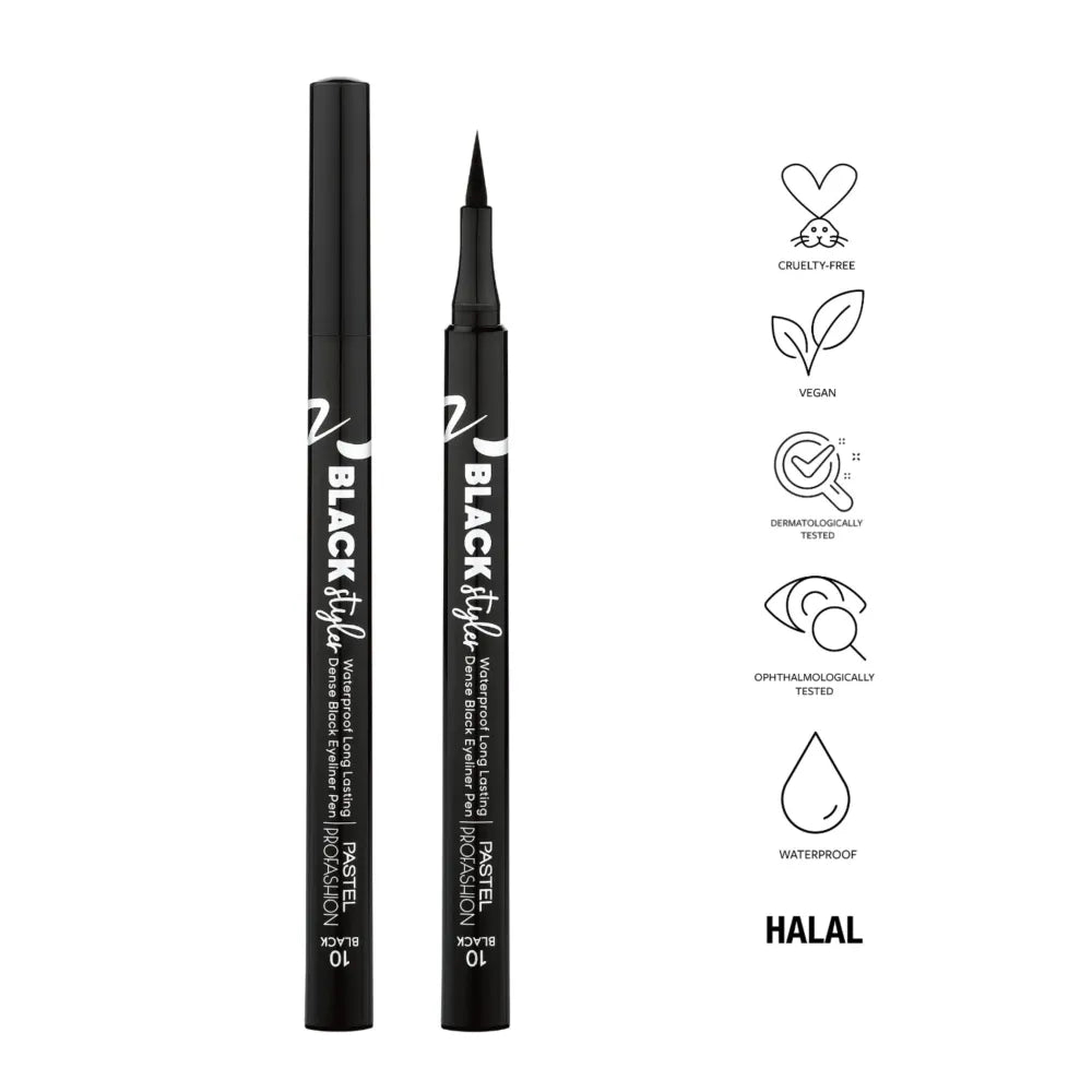 PASTEL Pro Fashion Black Styler Akių pieštukas juodu smėliu 1.1ml - Kosmetika
