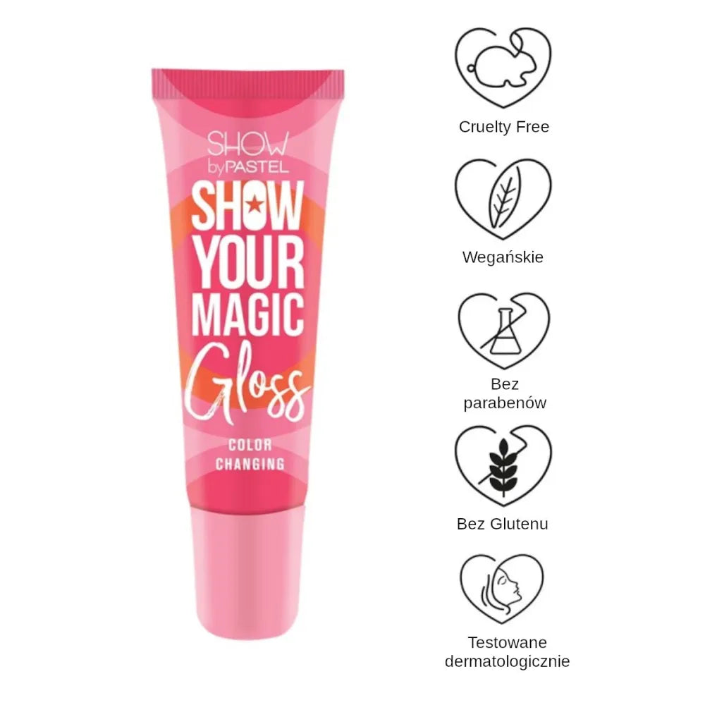 PASTEL Show by Lip Gloss kuris keičia spalvą - Magic 7ml - Kosmetika
