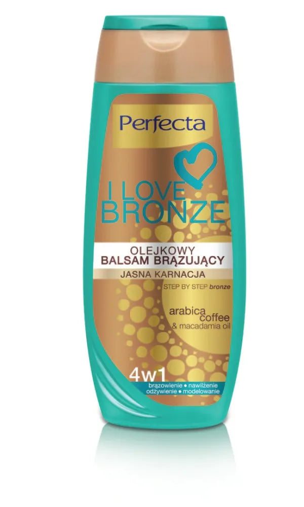 Perfecta I Love Bronze Bronzing oil balm 4in1 šviesiai odai 250ml - Kosmetika