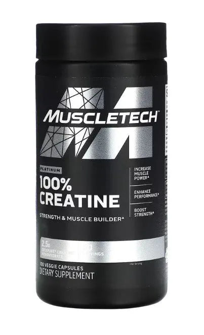 Platinum 100% Creatine - 100 vcaps - MuscleTech - Sporto papildai