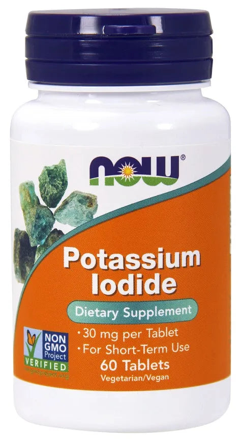Potassium Iodide 30mg - 60 tabs - NOW Foods - Papildai
