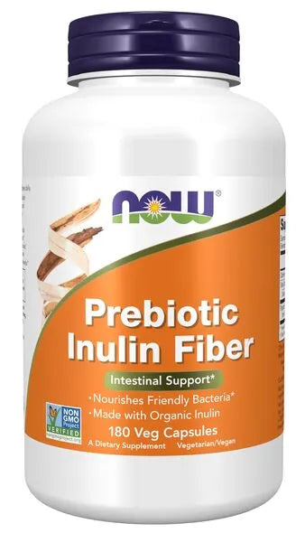 Prebiotic Inulin Fiber - 180 vcaps - NOW Foods - Papildai