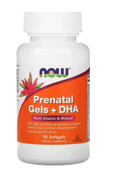 Prenatal Gels + DHA - 90 softgels - NOW Foods - Papildai