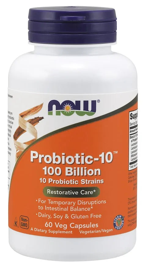 Probiotic-10 100 Billion - 60 vcaps - NOW Foods - Papildai