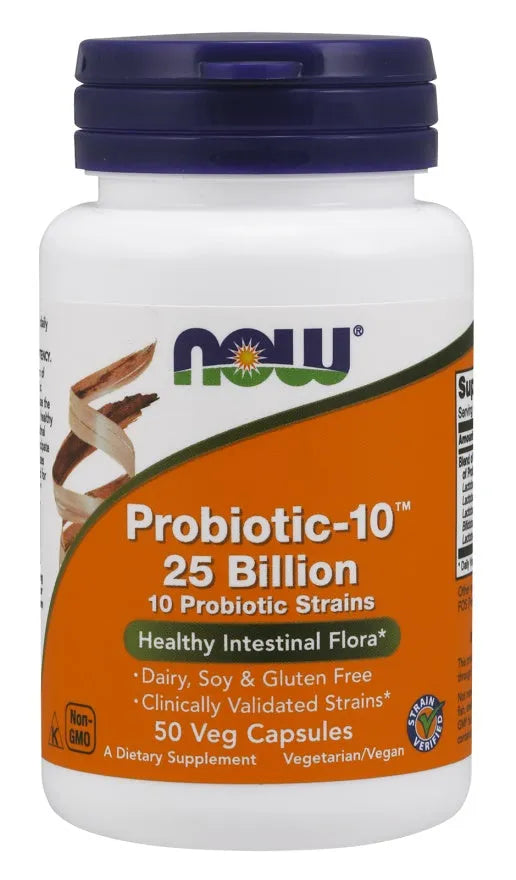 Probiotic-10 25 Billion - 50 vcaps - NOW Foods - Papildai