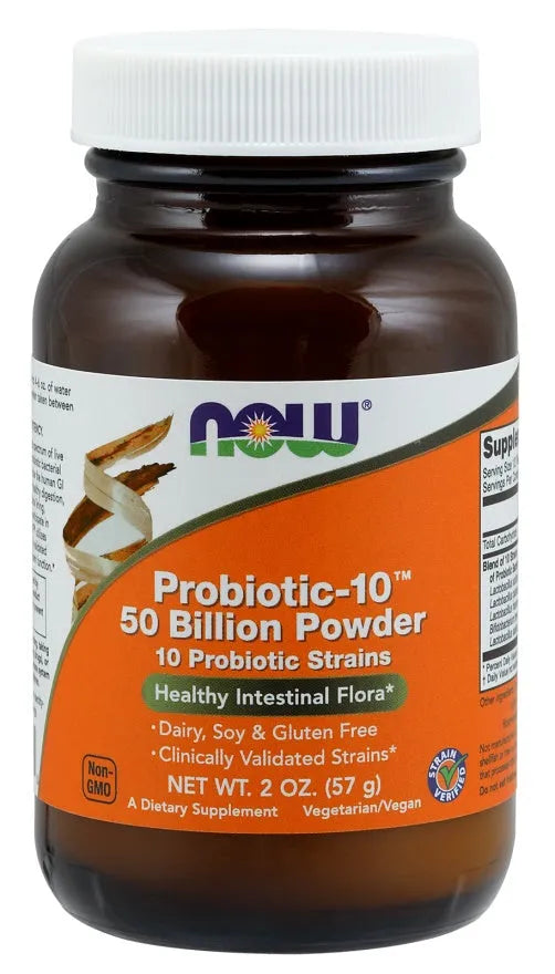 Probiotic-10 50 Billion Powder - 57g - NOW Foods - Papildai