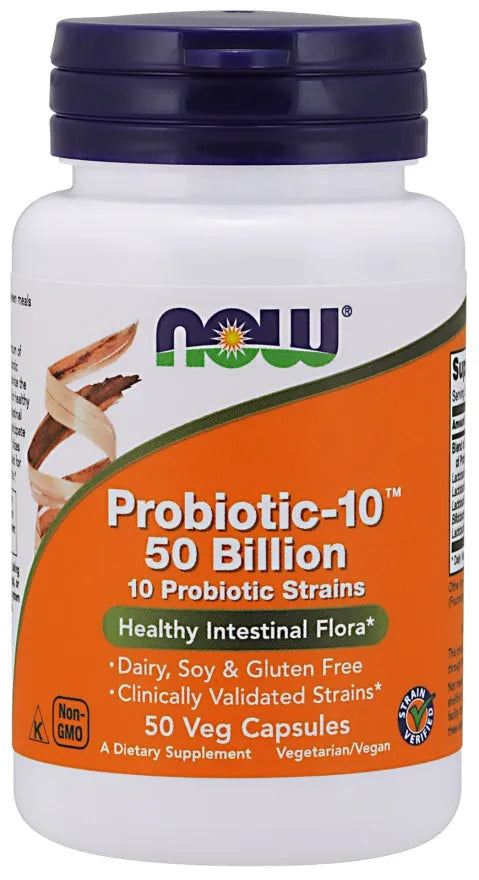 Probiotic-10 50 Billion - vcaps - NOW Foods - Papildai