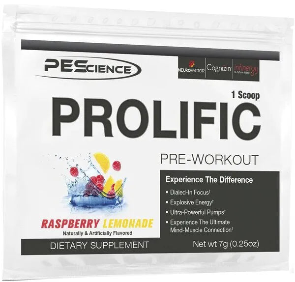 Prolific Raspberry Lemonade - 7g (1 serving) - PEScience - Sporto papildai