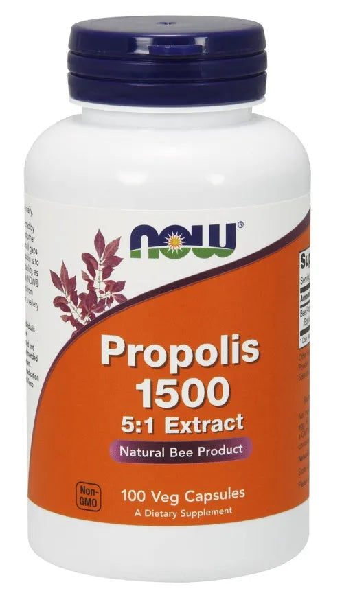 Propolis 5:1 Extract 1500mg - 100 vcaps - NOW Foods - Papildai