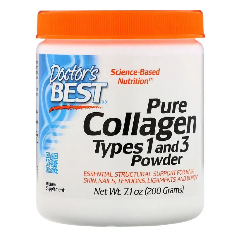 Pure Collagen Types 1 and 3 Powder - 200g - Doctor’s Best - Papildai