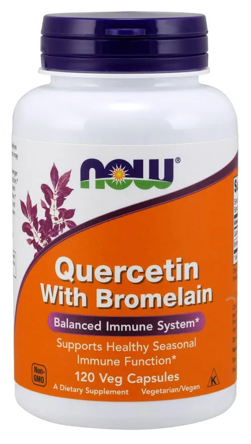 Quercetin with Bromelain - 120 vcaps - NOW Foods - Papildai