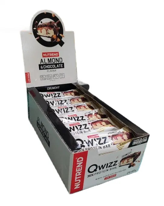 Qwizz 35% Protein Bar Almond & Chocolate - 24 x 60g - Nutrend - Maistas