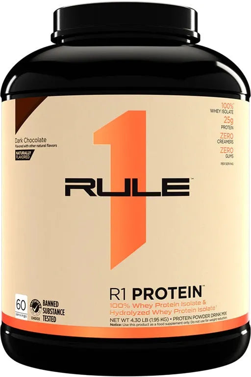 R1 Protein Naturally Flavored Dark Chocolate - 1950g - Rule One - Sporto papildai