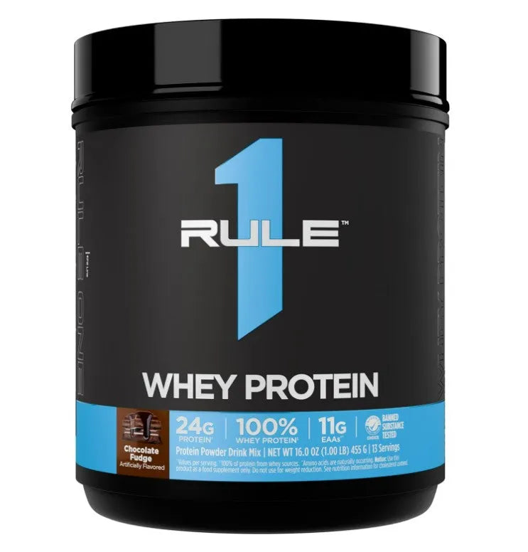 R1 Whey Blend Chocolate Fudge - 455g - Rule One - Sporto papildai