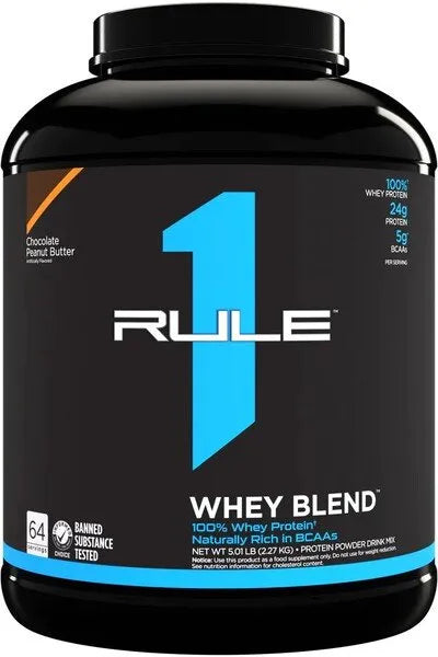 R1 Whey Blend Chocolate Peanut Butter - 2270g - Rule One - Sporto papildai