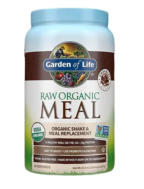 Raw Meal Chocolate Cacao - 1017g - Garden of Life - Papildai