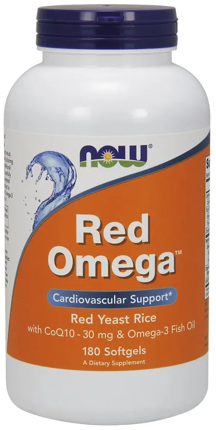 Red Omega (Red Yeast Rice) - 180 softgels - NOW Foods - Papildai