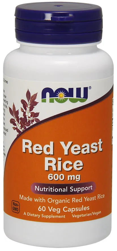 Red Yeast Rice 600mg - 60 vcaps - NOW Foods - Papildai