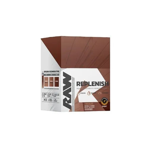 Replenish Chocolate - 20 stick packs - Raw Nutrition - Sporto papildai