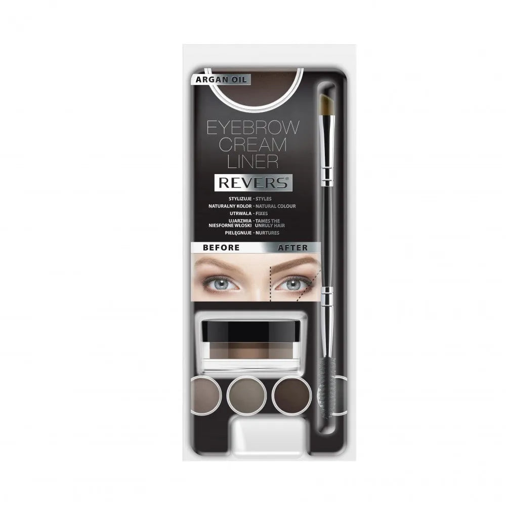 REVERS Eyebrow Cream Liner - Grafitas 8ml - Kosmetika