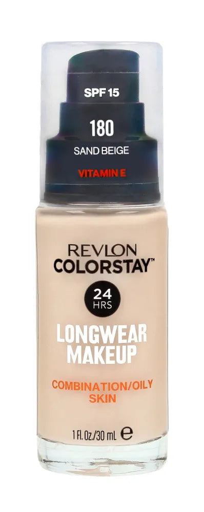 Revlon Colorstay 24H Foundation Matinis ir Maskuojantis Nr. 180 Smėlio Bežinis - mišriai riebiai odai 30 ml - Kosmetika