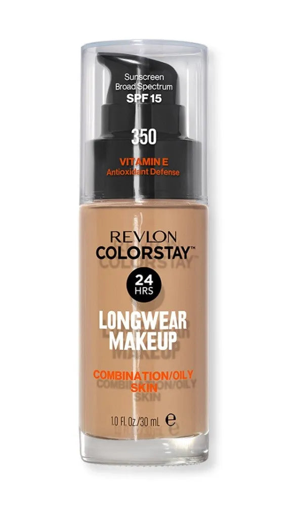 Revlon Colorstay 24H Longwear Foundation Mattifying Concealer Nr. 350 Rich Tan - mišriai ir riebiai odai 30ml