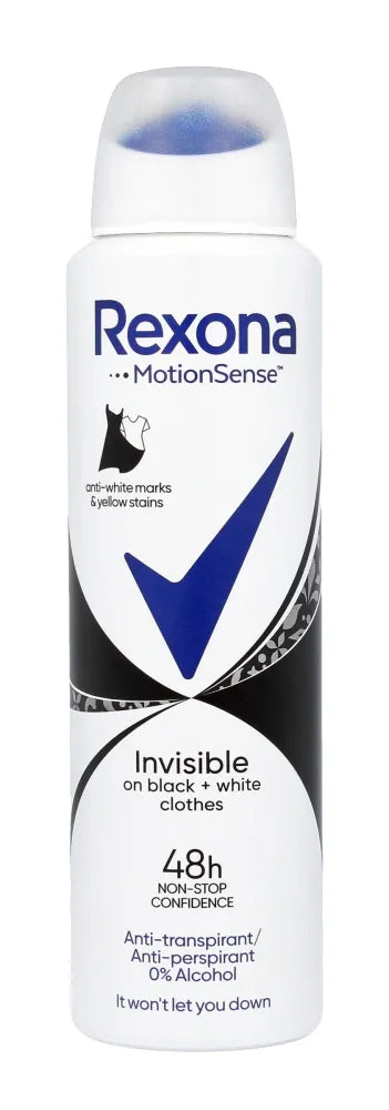 REXONA DEO PURŠKIKLIS PTO INVIS B&W 150ml - Kosmetika