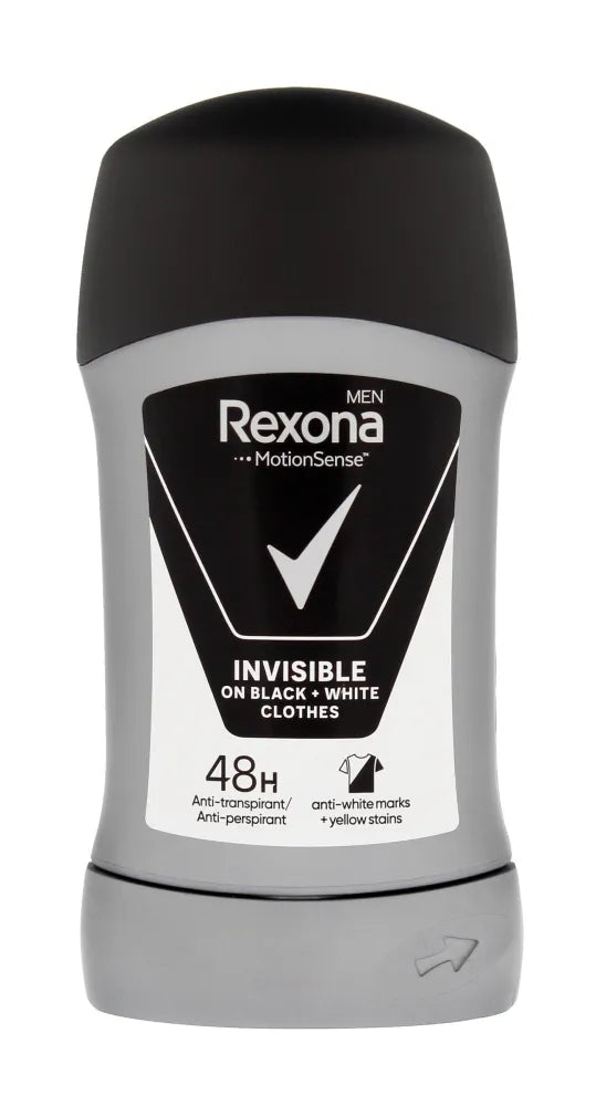 REXONA Men Antiperspirant stick Invisible Black + White 50 ml - Kosmetika