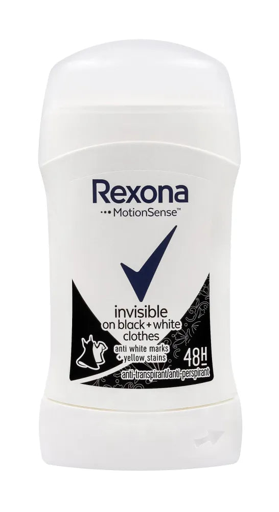 Rexona Motion Sense Woman Deodorant Stick Invisible Black & White 40ml - Kosmetika