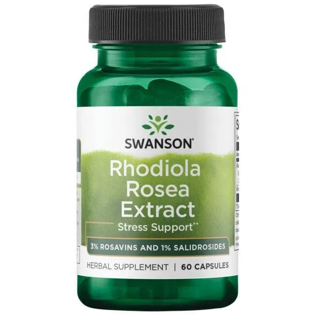 Rhodiola Rosea Extract- Stresui mažinti - N60 - Rausvosios rodiolės ekstraktas - Swanson - Papildai